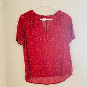 Red Old Navy Short Sleeve Top